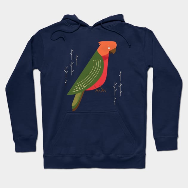 Australian King Parrot, Bird of Australia Hoodie by theprintedsparrow